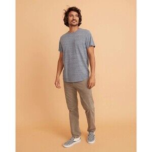 Marine Layer Large/XL Tshirt Re-Spun Heather Blue Saddle Hem Pocket Tee NWT